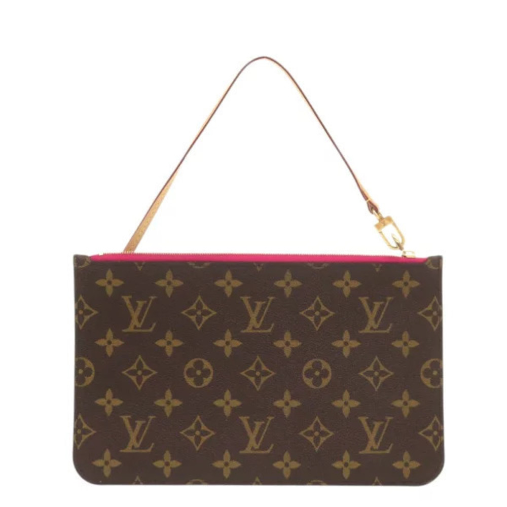 Louis Vuitton Neverfull Pouch Clutch Monogram pink LV